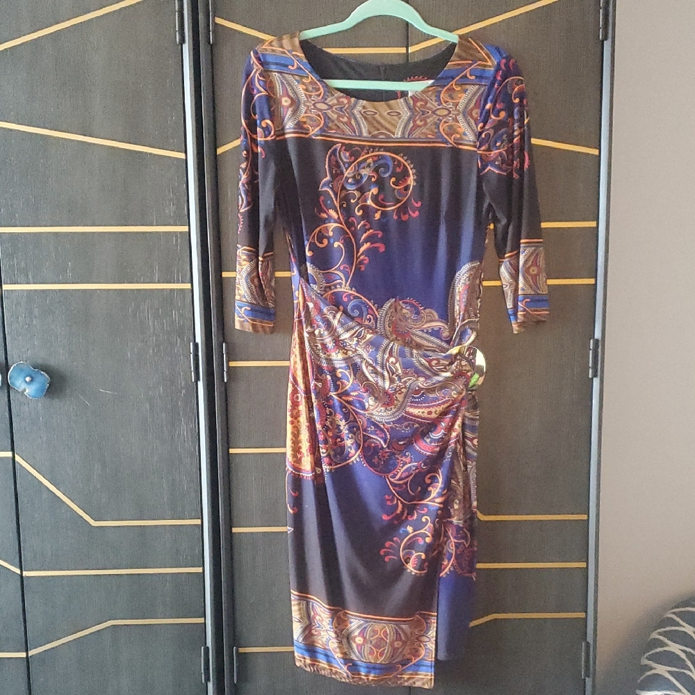 Joseph Multicolor Paisley Long Sleeve Dress